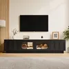 Merax TV Lowboard mit Bogentüren und Glastüren, TV Schrank Produktbild-Vorschau 1