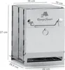 A stainless steel portable grill with dimensions indicated. Podgląd zdjęcia produktu