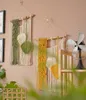 Makramee Wandbehang Blatt Feder Tapisserie Boho Deko  Produktbild-Vorschau 6