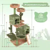 COSTWAY Kratzbaum Kaktus 160cm hoch, Katzenbaum mit Produktbild-Vorschau 7