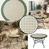 Marokkaanse mozaïektafel, Marrakech, beige en groen, 120cm, Productafbeelding-voorbeeld 5