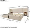 Flieks Hydraulisches Polsterbett 180x200cm mit Nachttisch Produktbild-Vorschau 7