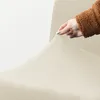 Velours-Barstuhlbezug in Creme – Elastisch und formstabil Produktbild-Vorschau 4