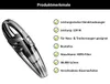 A handheld vacuum cleaner with a list of its features. Produktbild-Vorschau