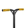 Close-up of a scooter handlebar with yellow grips. Anteprima dell’immagine prodotto