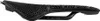 A black bicycle saddle shown from the side against a white background. Produktbild-Vorschau