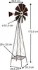 A diagram showing the dimensions of a metal windmill garden decoration. Anteprima dell’immagine prodotto