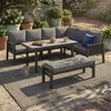 Set da pranzo da giardino Merax per 8 persone, set lounge Anteprima dell’immagine prodotto 2