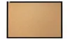 A corkboard with a black frame, presented against a white background. Produktbild-Vorschau