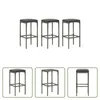 The Living Store Barhocker mit Kissen 3 Stk. Grau Poly Produktbild-Vorschau 9