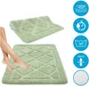 Badematte - Grün - 50x80 cm - Rechteckig - Rutschfest - Produktbild-Vorschau 2