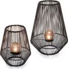 esotec Lampe solaire Photophores ILONA Lot de 2 POLY-RATTAN Voir les images du produit 2