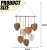 Macramé závěs s listy - Velký, elegantní závěs s peřím v Náhled obrázku produktu 4