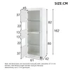 Merax LED-Vitrine Hochglanz Weiß mit 16 Farben, 3 Produktbild-Vorschau 6