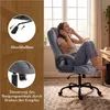 Ergonomischer Bürostuhl Chefsessel aus Velours, 14 cm Produktbild-Vorschau 3
