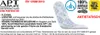 Marketing image showing a shoe insole with text and icons highlighting its features. Produktbild-Vorschau