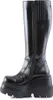 A black platform boot shown from the side against a white background. Náhled obrázku produktu
