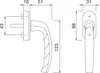 HOPPE okenná kľučka ATLANTA - Secustik, VK 7 x 32 - 42 mm, Náhľad obrázku produktu 2