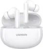 A pair of white wireless earbuds and their charging case. Anteprima dell’immagine prodotto
