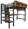 MODFU Hochbett Jugendbett 90x200 mit Eckschreibtisch und Produktbild-Vorschau 9