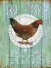 vianmo Holzschild 40x30 cm Huhn Farm fresh Eggs free range Produktbild-Vorschau 1