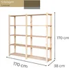 STOLMAK Holzregal Garage Regal 170x170x38 (BxHxT) Produktbild-Vorschau 2