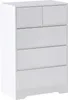 BELIANI Kommode Weiß MDF mit 5 Schubladen Ohne Griffe Produktbild-Vorschau 1