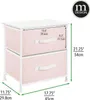 mDesign Nachttisch Kommode Schrank Organizer Stoff Metall Produktbild-Vorschau 2