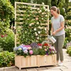 COSTWAY bloembak met klimrek, plantenbak voor klimplanten, Productafbeelding-voorbeeld 8