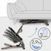 A baby bouncer is shown folded and stored under a couch, with illustrations indicating its weight and folding time. Anteprima dell’immagine prodotto