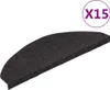 vidaXL Tappetini autoadesivi 15 pezzi 65x22,5x3,5 cm Nero Anteprima dell’immagine prodotto 7