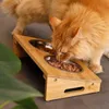 supporto per ciotola per cani lionto in bambù, stazione di Anteprima dell’immagine prodotto 3