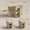 HOMCOM Eettafel, inklapbaar, keukentafel met lade, 2 Productafbeelding-voorbeeld 3