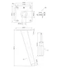 Technical drawings and dimensions of furniture legs and screws. Produktbild-Vorschau
