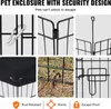 A collage of close-up images showcasing the features of a pet enclosure. Produktbild-Vorschau