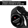 A close-up of a smartwatch displaying a blood pressure measurement screen, with marketing text above. Podgląd zdjęcia produktu