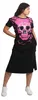 Yakuza Damskie sukienka T-shirt Lost Skull Midi, czarna, Podgląd zdjęcia produktu 6