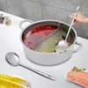 Acier inoxydable Hot Pot 32cm 304 Qualité alimentaire Shabu Voir les images du produit 3