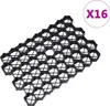 vidaXL Rasenwaben 16 Stk. Schwarz 60x40x3 cm Kunststoff Produktbild-Vorschau 1