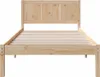 Estructura de cama marrón de vidaXL, 90 x 190 cm, madera Vista previa de la imagen del producto 5