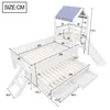 Merax Kinderbett 90x200cm mit Ausziehbett 90x190, Hausbett Produktbild-Vorschau 4