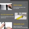 Collage of close-up images highlighting features of a telescopic ladder. Produktbild-Vorschau
