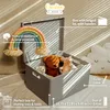 Creative Deco XXL Caja de madera gris con tapa, 40 x 30 x Vista previa de la imagen del producto 4