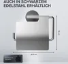 Toilettenpapierhalter Edelstahl silber mit Deckel und Produktbild-Vorschau 3