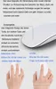 A white computer mouse with text and diagrams explaining its features and usage. Produktbild-Vorschau