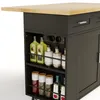 Mobilný kuchynský ostrov, 120x45(70)x84 cm, s výklopnou Náhľad obrázku produktu 10