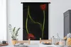 MuchoWow® Wandteppich Wandbehang Zwei rote Tulpen auf Produktbild-Vorschau 3