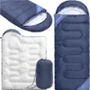 Sacco a pelo leggero con cappuccio 180 x 150 cm Camping Anteprima dell’immagine prodotto 1