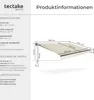 Product information and dimensions for a retractable awning. Náhled obrázku produktu