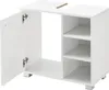 A white bathroom cabinet with an open door and shelves. Anteprima dell’immagine prodotto